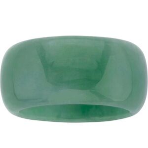 Round Green Jade Eternity Ring Size 7